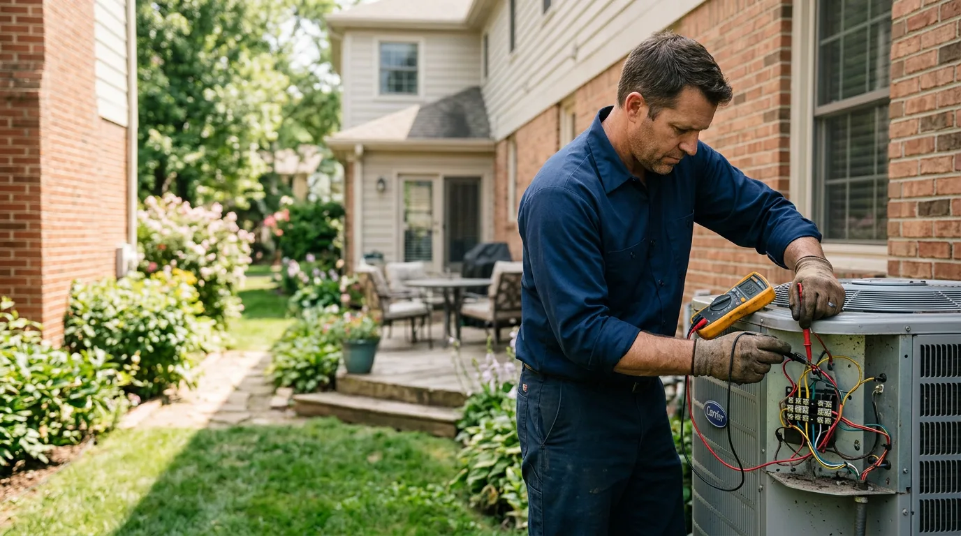 HVAC technician working near South Charleston, WV